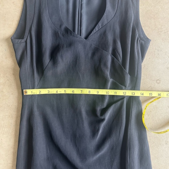 NWT Vintage Armani Collezioni Black Sleeveless Dress with Tuxedo collar (6) - Picture 10 of 12